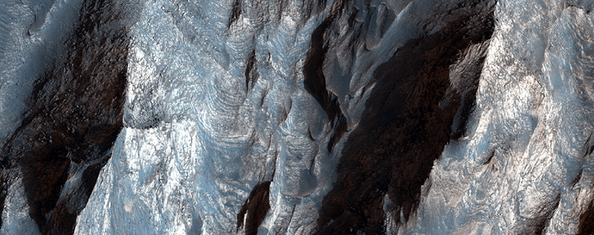 Interior Layered Deposits in Southern Ganges Mensa
