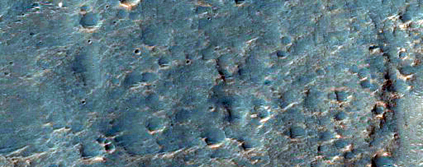 Valley Fan on Floor of Crater in Hellas Region
