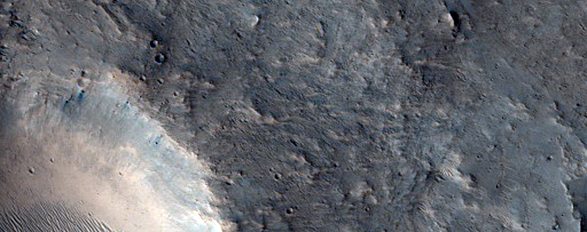 Surface of Fan on Crater Floor in Xanthe Terra
