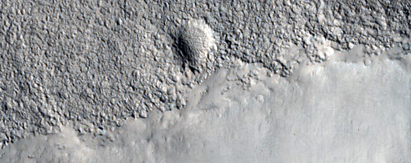 Layers in Northern Mid-Latitude Crater Wall

