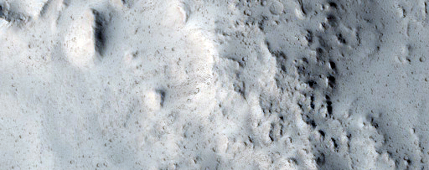 Impact Crater in Kasei Valles
