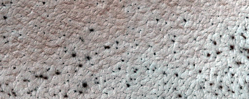 Interesting Cones Inside Crater That Have Spiders on Shadowed Side
