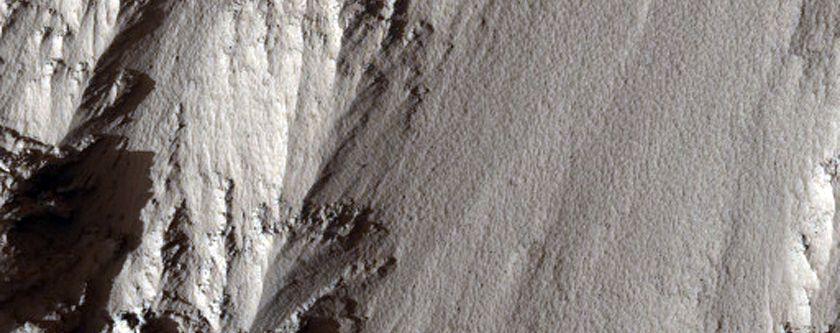 Steep Slopes in Tithonium Chasma

