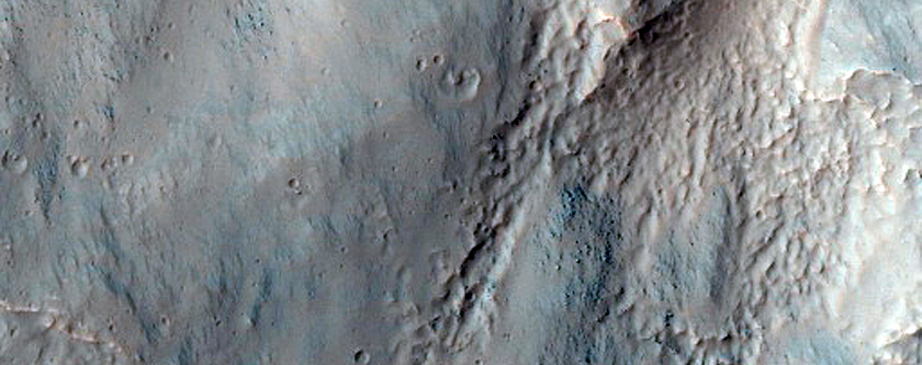 Tongue-Shaped Flow Near Hartwig Crater

