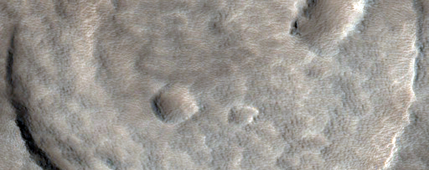 Three Craters North of Olympus Mons Caldera
