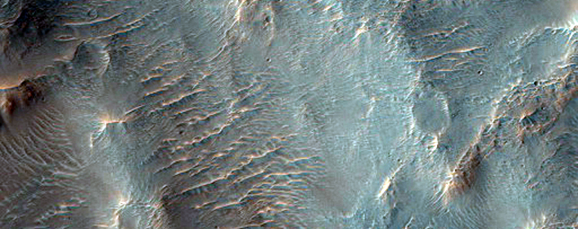 Crater South of Nirgal Vallis
