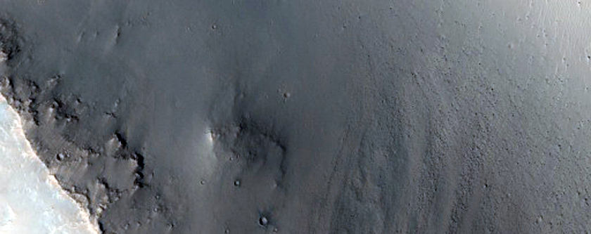Bedrock in Crater Walls