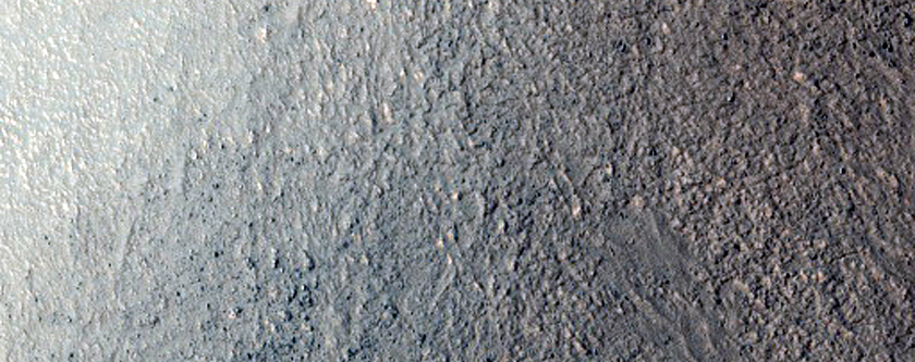 Tongue-Shaped Flow Features South of Reull Vallis