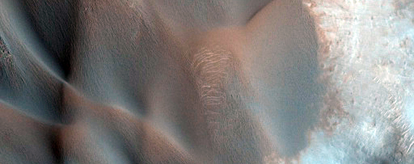 Central Uplift of Crater within Larger Crater