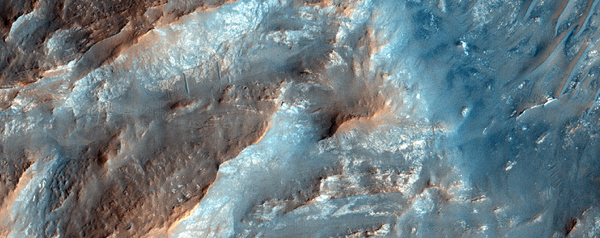 Central Peak with Tilted Layers