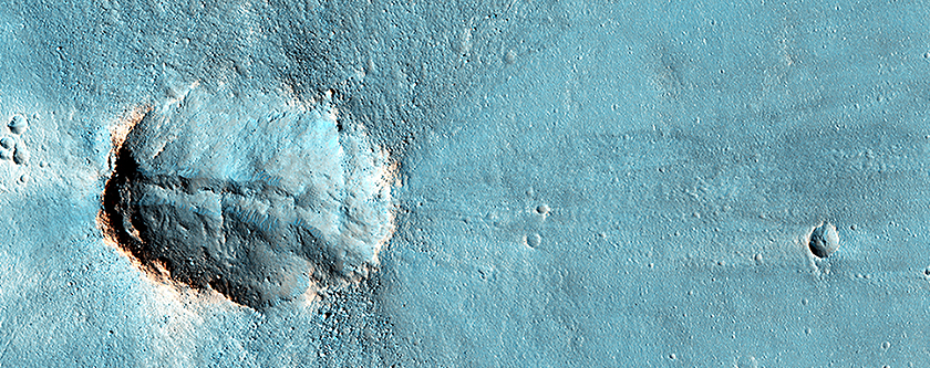 Fresh Oblique Impact Crater with Butterfly Ejecta