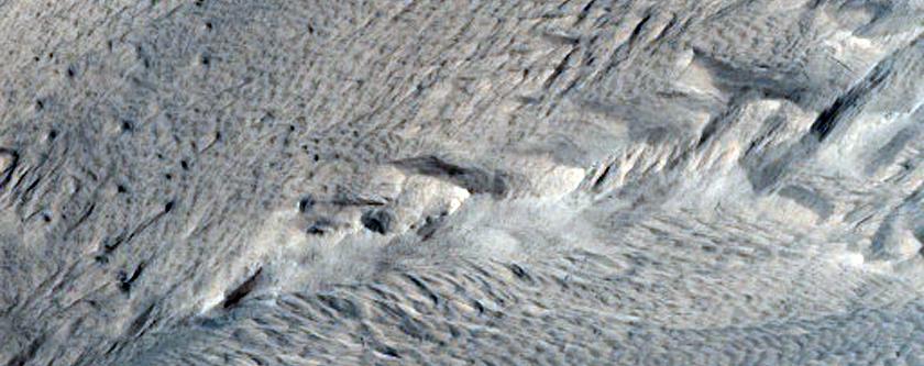Yardang-Forming Mounds Superposed on Fan Material in Nicholson Crater