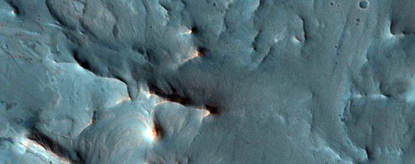 Sedimen flabellum in hargravium orientali cratere