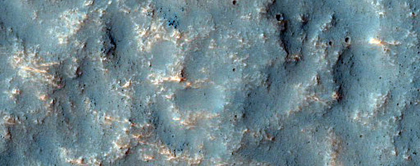 Possible Hydrated Mineral Signature North of Hellas Planitia