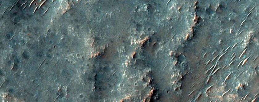 Omega Tentative Detection of Phyllosilicates