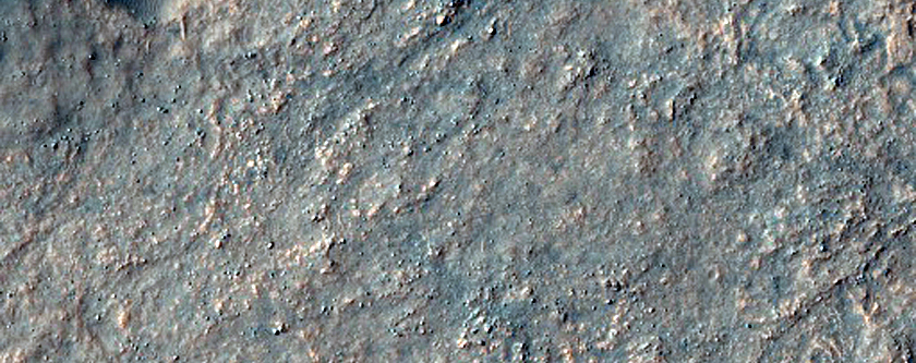 Contorted Textures in Southern Hemisphere Crater