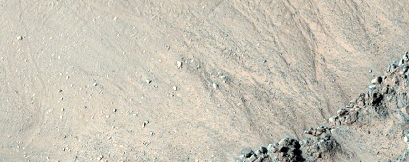 Monitoring Steep Slopes of Asimov Crater