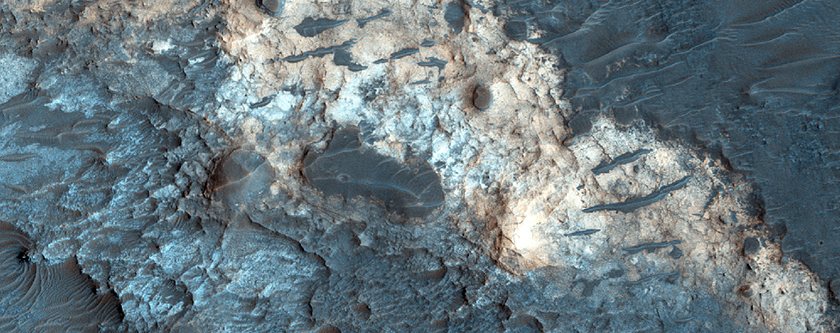 Megabreccia in Central Peak of Kirsanov Crater