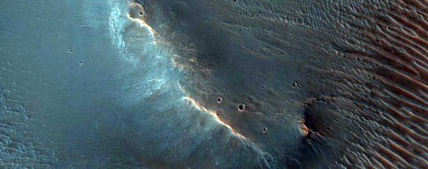 Crater in Northwest Noachis Region with Possible Phyllosilicates