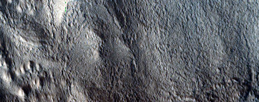 Channel in Mamers Valles Crater with Possible Phyllosilicates