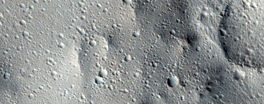 Secondary Craters from Impact Crater within Aureole Materials
