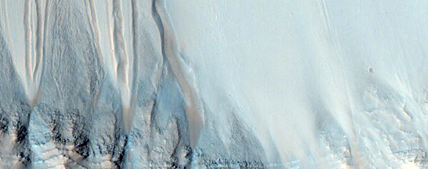 North-Facing Slope of Crater within Newton Crater