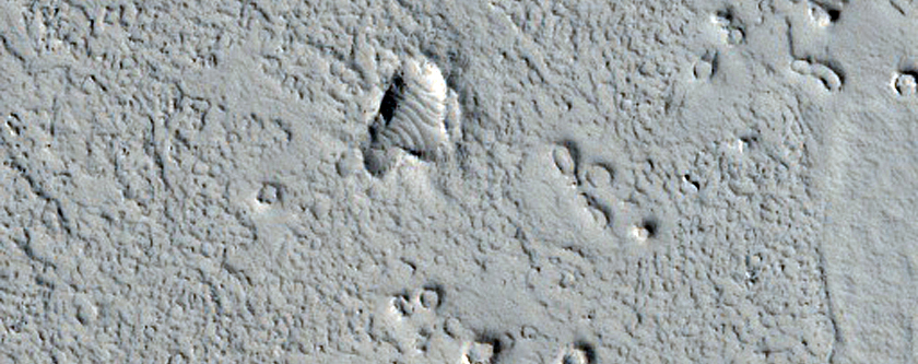 Cratered Cones Near Marte Vallis Outlet