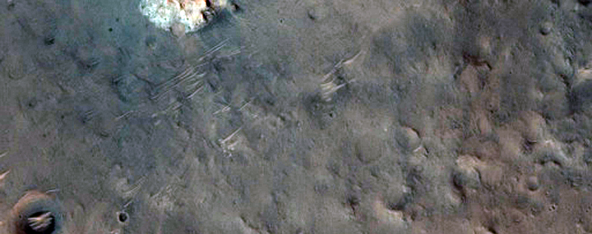 South Floor of Large Crater Near Libya Montes
