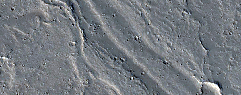 Unusual Lava Flow Boundaries East of Olympus Mons