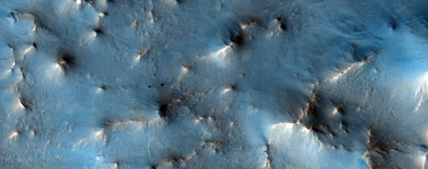 Central Uplift of a Crater on the Rim of Baldet Crater