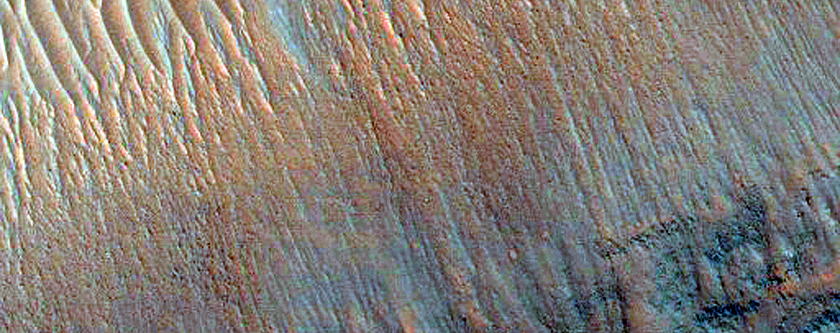 Light-Toned Bedrock on Floor of Coprates Chasma
