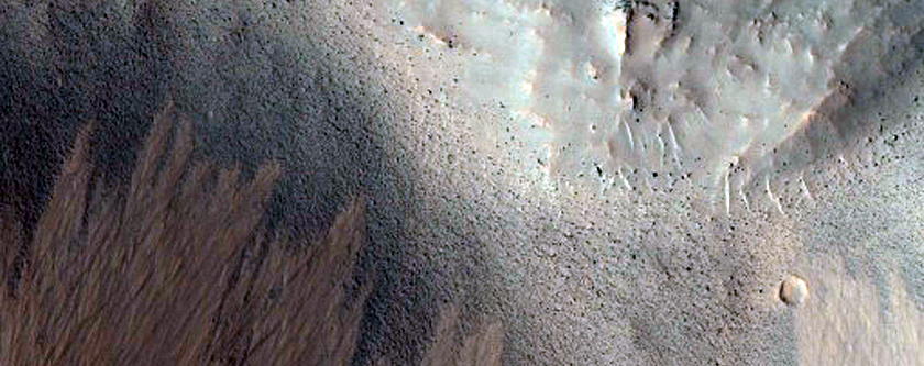 Monitor Slopes of Well-Preserved Impact Crater