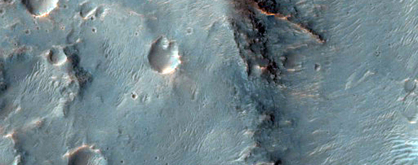 Terraces in Ladon Valles