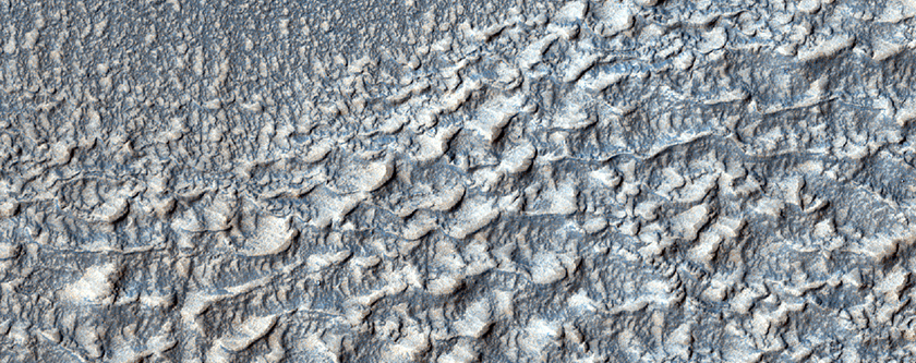 Edge of Lobate Apron on Euripus Mons