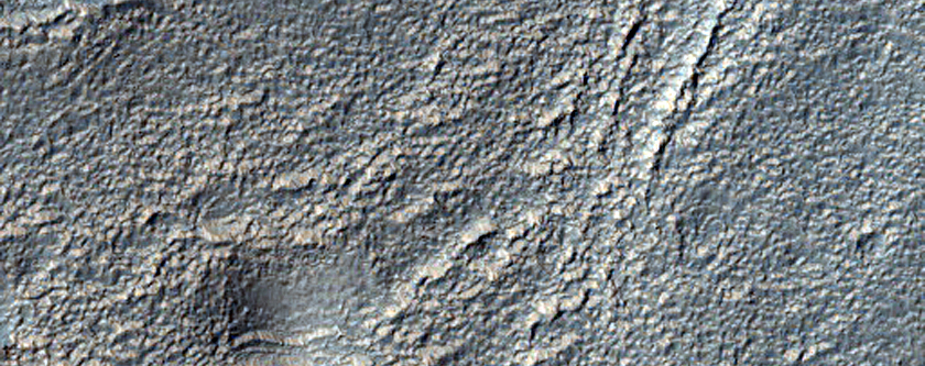 Fan along Wall in Southern Mid-Latitude Crater