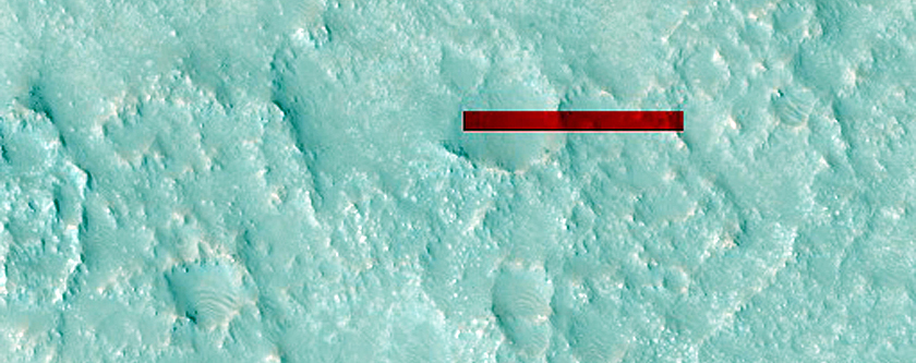 Crater Floor on South Rim of Coprates Chasma