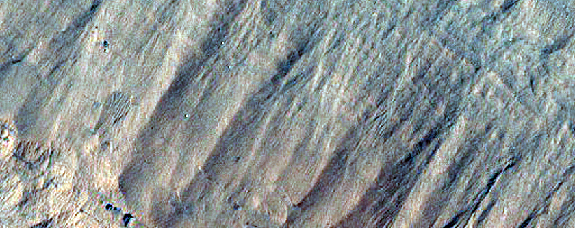 Alcoves on South Polar Layered Deposit Scarp