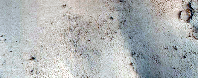 Ridge Next to Crater on Floor of Schiaparelli Crater