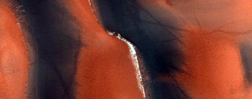 Richardson Crater Dunes Sublimation