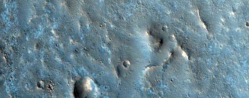 Sinuous Ridge in Northeast Gale Crater