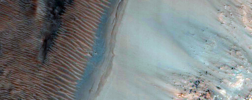 Monitor Slopes of Crater East of Argyre Region