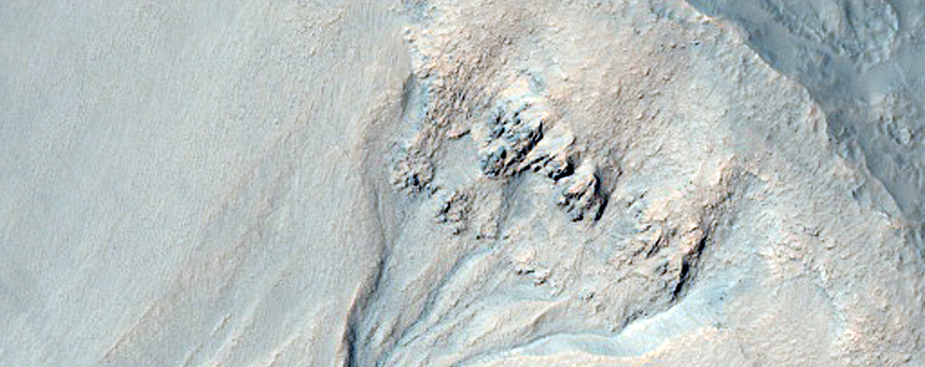 Gully in Southern Crater in Electris Region Deposits