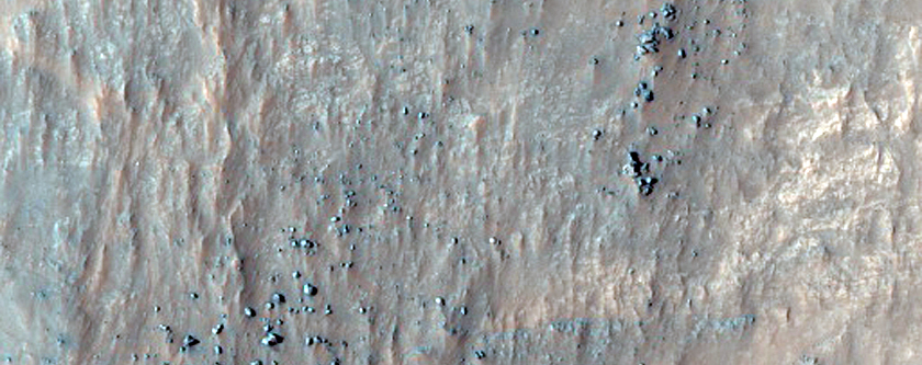 Olivine-Rich Crater Wall in Tyrrhena Terra