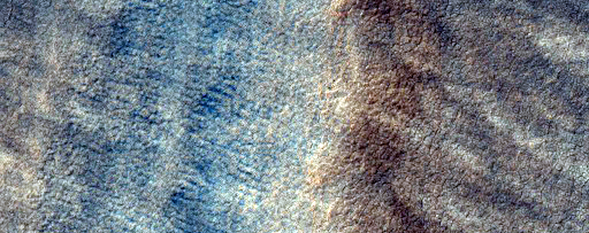 Margin of Pedestal Crater in Malea Planum