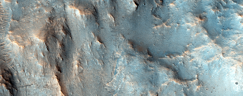 Fluvial Features and Phyllosilicates Near Hashir Crater