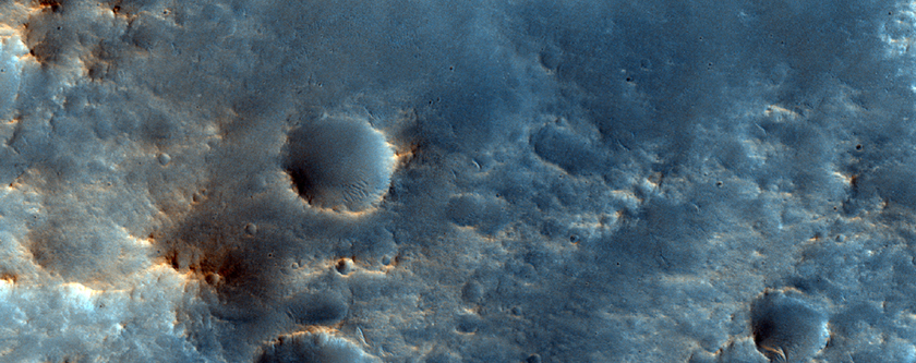 Fylosilicaathoudende bodem in Isidis Planitia