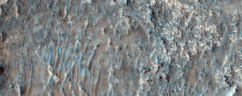 Putative Chloride-Rich Deposits Inside Impact Crater