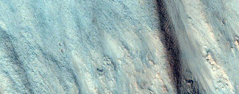 Steile helling in Dao Vallis