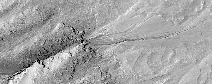 Terra Sirenum’daki bir krater
