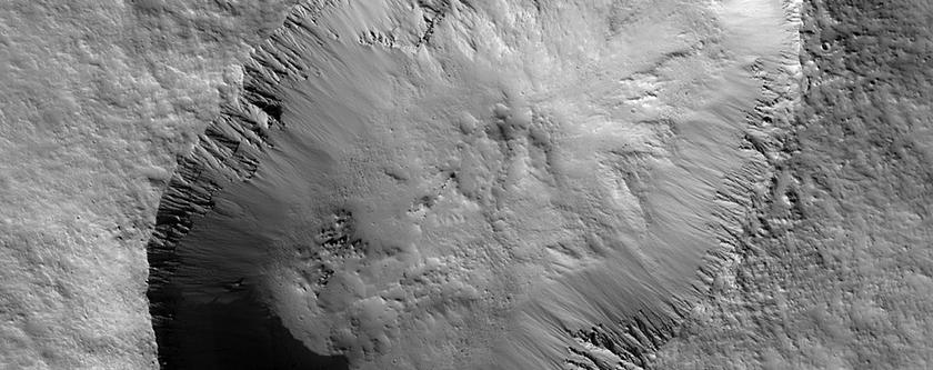 Crater extensus in Fossis Cyanes